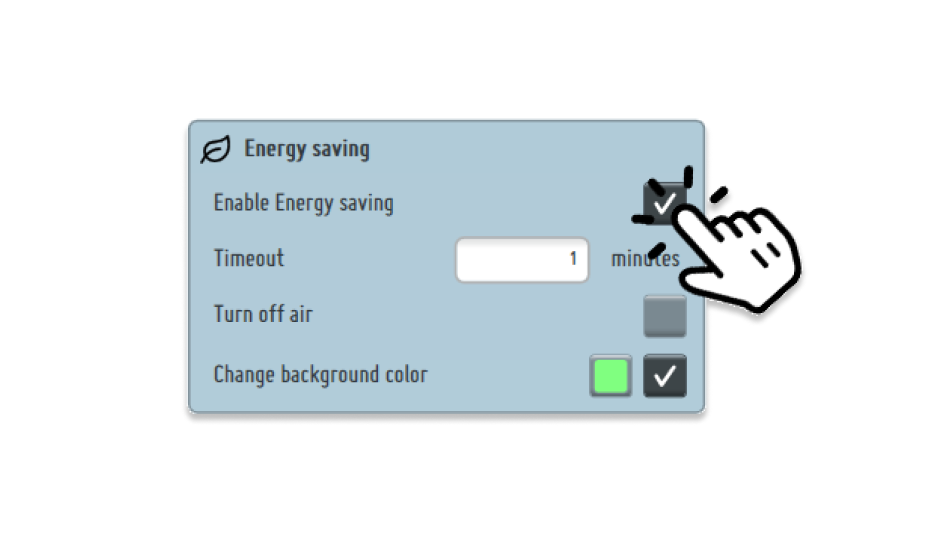 TouchDMIS CMM software energy saving mode
