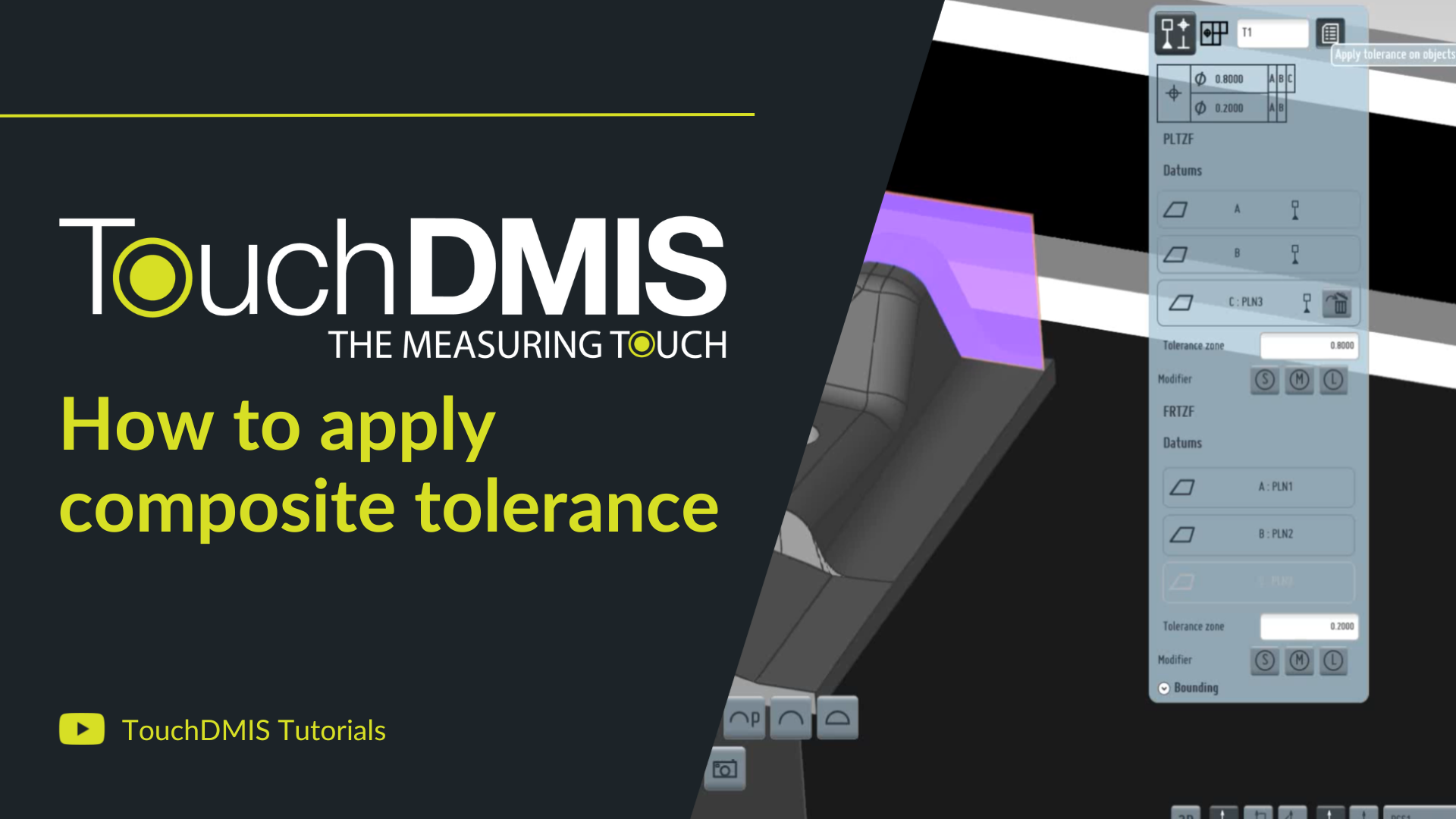 GD&T composite tolerance in TouchDMIS